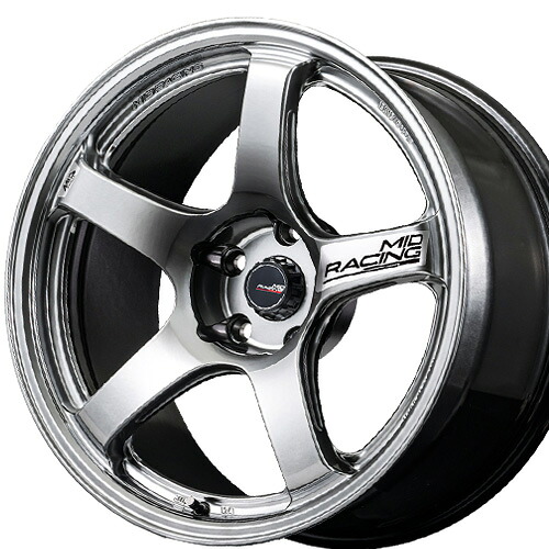 【4/10(金)限定！ポイント最大26倍！】 【2026/新製品】 18インチ 7.5J 5/114.3 マルカ MID レーシング R50 EVO 新品 正規品 ホイール 1本価格 [カラー] ハイパーシルバー (HIS) 【タイヤ組込可能】
