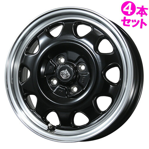 16インチ 6.0J 4/100 トピー ランドフット SWZ 新品 正規品 ホイール 4本セット価格 [カラー] グロスブラックリムポリッシュ (GB/RP) 【タイヤ組込可能】
