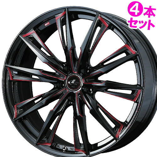 19インチ 8.0J 5/114.3 ウェッズ レオニス GX 新品 正規品 ホイール 1本価格 [カラー] ブラック／SCマシニング（レッド） (BK/SC(RED)) 【タイヤ組込可能】