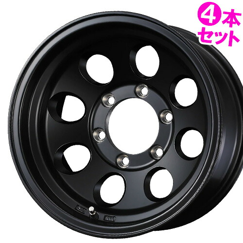 【4/10(金)限定！ポイント最大26倍！】 16インチ 5.5J 5/139.7 ウェッズ ジムライン タイプツー 新品 正規品 ホイール 4本セット価格 [カラー] マットブラック (MAT BLACK) 【タイヤ組込可能】