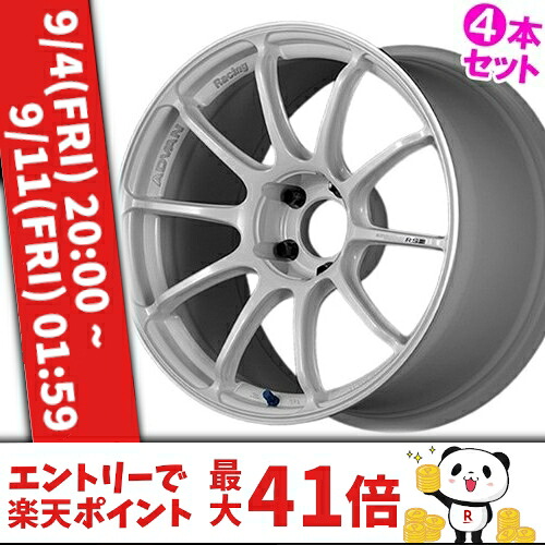 18インチ 8.0J 5/114.3 ヨコハマホイール アドバンレーシング RS3 国産車用 新品 正規品 ホイール 4本セット価格 [カラー] レーシングホワイトメタリック＆リング (WMR) 【タイヤ組込可能】｜カーマニアNo.1