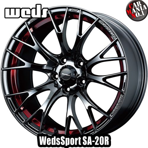 ホイール新品1本 4穴 (レッドライトクローム) 17×7.0J PCD100 カラー:RLC SA-20R +43 17インチ (ウェッズスポーツ) 4/100 Weds Sport