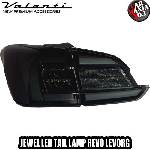 VALENTI JAPAN(ヴァレンティジャパン) ジュエルLEDテールランプREVO レヴォーグ (VM系) カラー：ライトスモーク/ブラッククローム TSVMLEV-SB-1