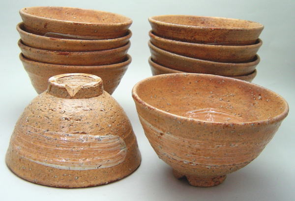 【茶器/茶道具　抹茶茶碗】　数茶碗　信楽焼き　西尾秀斎作　大ぶり　10客セット 45,936円