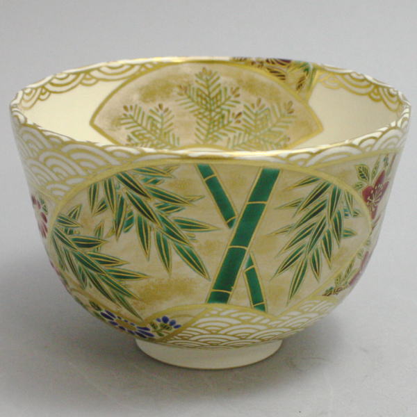 【茶器/茶道具 抹茶茶碗】 青海波 五節句（西洋紙） 相模竜泉作