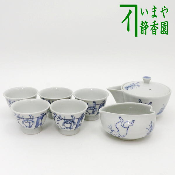 楽天市場】【煎茶道具 煎茶器】 煎茶器セット 京焼き 染付 山水 高野昭