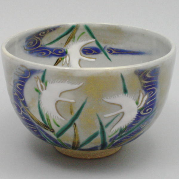 楽天市場】【茶道具】【送料無料】青磁鷺草茶碗加藤良峰作（共箱