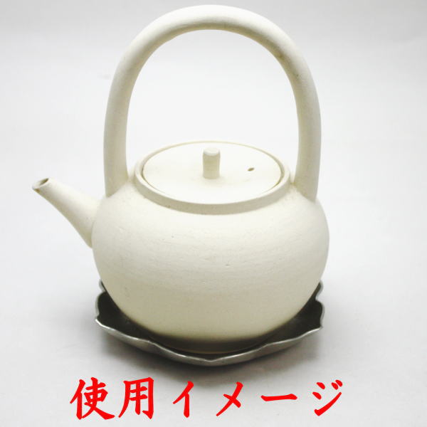 煎茶道具 薩摩錫器 さつま岩切 登六作松鶴文 茶壷 約443g 共箱R3879 の