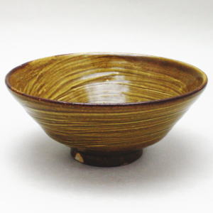 【茶器/茶道具 抹茶茶碗】 平茶碗 伊羅保（イラホ） 宮川香雲作（竜谷窯）