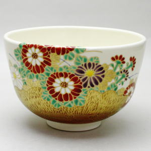 【茶器/茶道具　抹茶茶碗】　菊垣　南口閑粋作