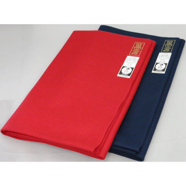 【茶器/茶道具　毛氈（もうせん）】　萬寿　赤又は紺　材質：ウール　約縦91×横182×厚み0.1cm