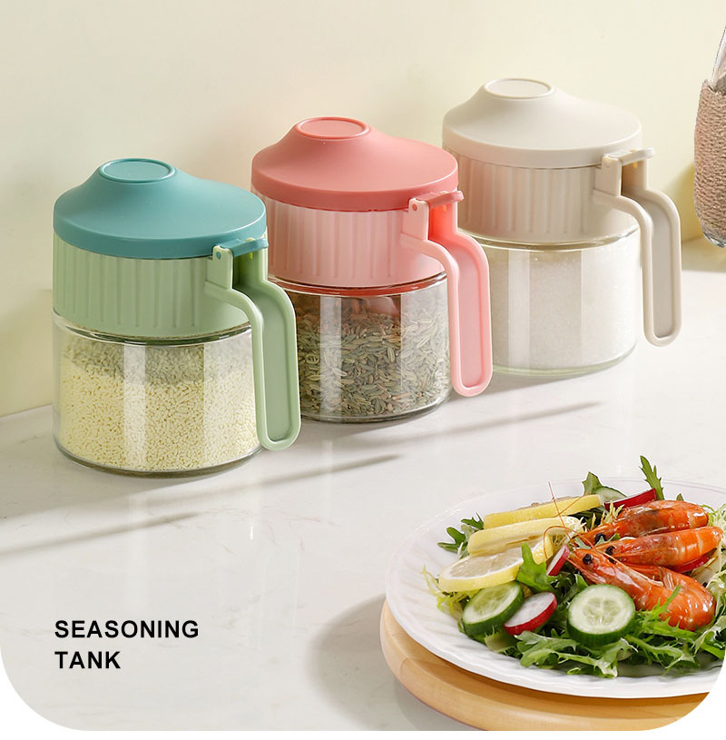 楽天市場】ガラス製カラフル調味料カップ 3P(スプーン付き) 調味料入れ