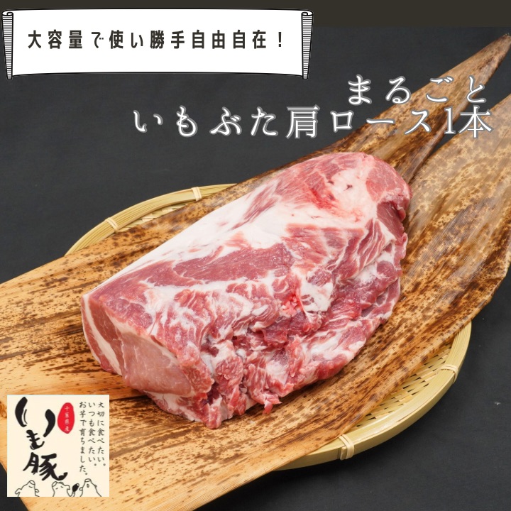 【フレッシュな冷蔵でお届け】千葉県産 いも豚 肩ロース ブロック 塊 1本 約2kg 大容量 業務用 飲食店 送料無料 国産 豚肉 ぶた ブタ ブランド豚 肉 冷蔵 チルド 鮮度 柔らかい あっさり 焼肉 トンテキ ステーキ ソテー しょうが焼き 生姜焼き