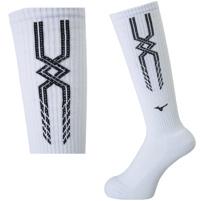 white mizuno volleyball socks