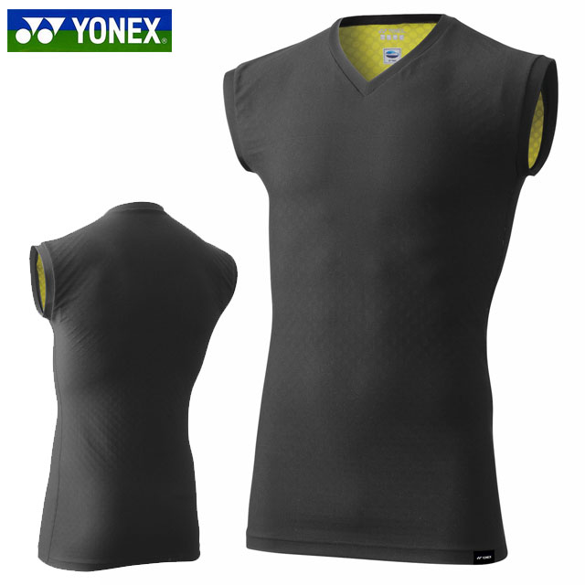 ネコポス ヨネックス トレーニングウエア メンズ レディース ユニノースリーブシャツ YONEX STBP1019 機能インナー 4段階着圧 UVカット 伸びた際に裏地の色が透ける スポーツウエア
