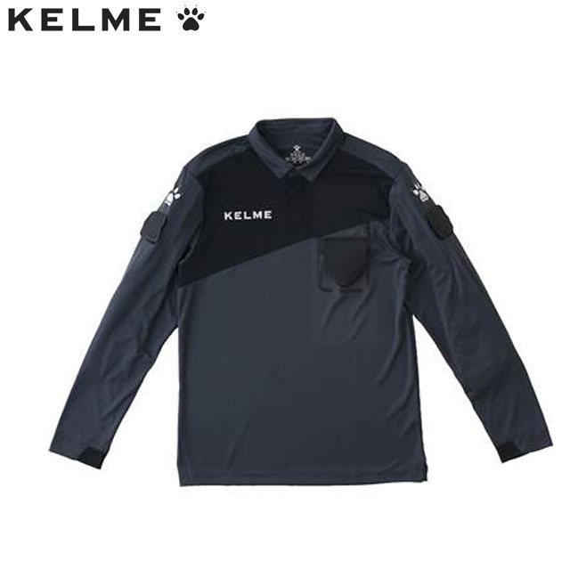 ケレメ レフェリースーツ フットサル 審判シャツ 一般 長袖 トップス ウエア 左胸 両袖ワッペン用ベルクロ付 用品 Kelme Tajikhome Com