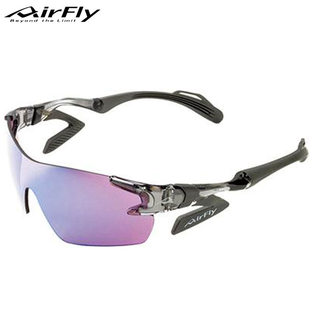 エアフライ スポーツアクセサリー メンズ レディース スポーツサングラス ASH AF301C34 AirFly クリアアッシュ 鼻パッドがない 一眼レンズタイプ