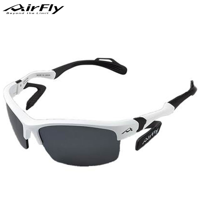 エアフライ スポーツアクセサリー メンズ レディース スポーツサングラス WH AF303C2 AirFly ホワイトマット 鼻パッドがない為、鼻に跡がつかない｜ＩＭＯＴＯ　ＳＰＯＲＴＳ