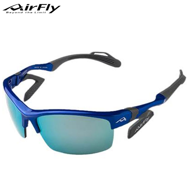 エアフライ スポーツアクセサリー メンズ レディース スポーツサングラス BL AF303C3 AirFly ブルー 鼻パッドがない為、鼻に跡がつかない｜ＩＭＯＴＯ　ＳＰＯＲＴＳ 14,615円