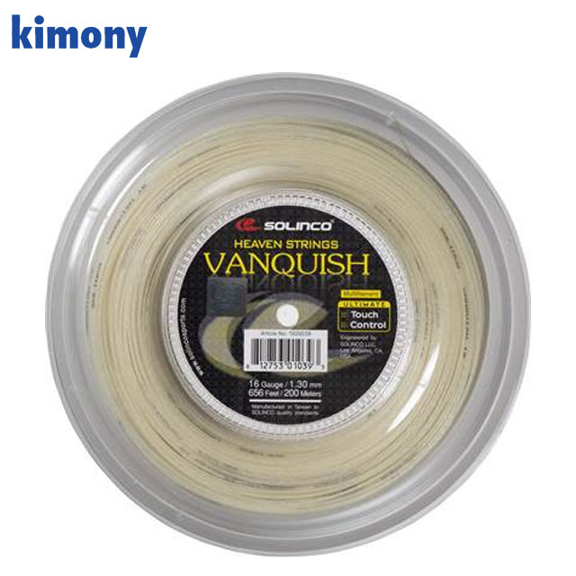 ネコポス キモニー テニス 硬式ガット SOLINCO バンキッシュ 200Mリール KSC782R kimony 柔らかさと反発力を両立 メンテナンス ラケット用品