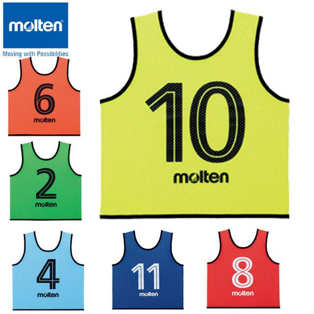 楽天市場】モルテン ビブス ゲームベスト ジュニア 10枚セット 番号
