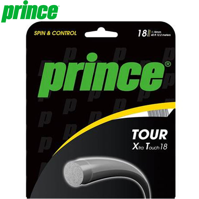 ネコポス プリンス prince 注文ロット数5個 出荷単位5個 5セット 硬式ガット ストリングス TOUR XT 18 BLK エラスティックサーモポリ ブラック 用品 用具 器具 アイテム テニス 7J912020
