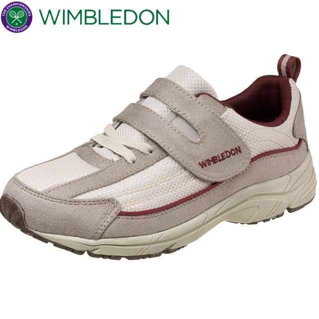 WIMBLEDON ウィンブルドン シューズ アサヒシューズ L036 サンドベージ レディース マジックテープタイプ 靴 スニーカー フットウェア 用品 用具 スポーツ ASAHI KF79421