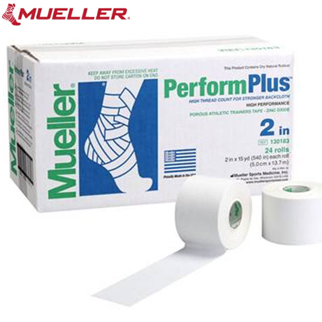 ミューラー Mueller パフォームプラス アスレチック・トレーナーズテープ 幅50mm 24個入り 130183 テーピング 非伸縮コットンテープ 通気性 スポーツケア用品｜ＩＭＯＴＯ　ＳＰＯＲＴＳ