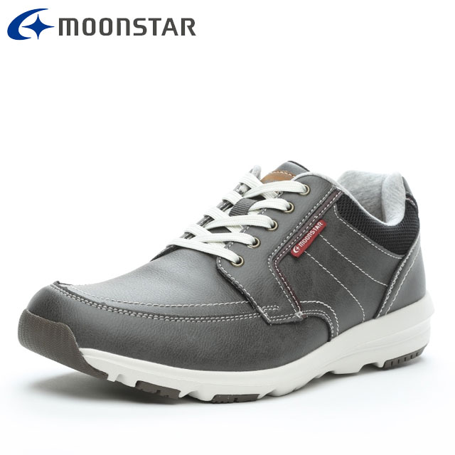 ムーンスター シューズ メンズ SPLT AMM102 グレイ MOONSTAR 12323117 スニーカー 4E ワイド設計 枕のような極厚ふかふかのウレタンクッション ミッドソールは柔らかくて優れた衝撃吸収性 つま先ゆったり カジュアルシューズ