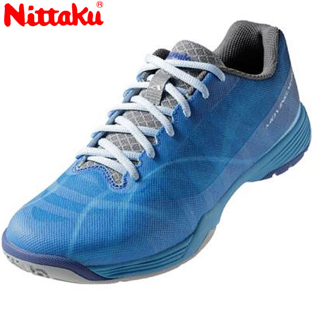 ニッタク Nittaku シューズ 靴 ムービングエアロ ブルー スニーカー 軽量ワイドモデル 柔軟設計で快適な履き心地 メンズ レディース ユニセックス 卓球 テーブルテニス NS4442