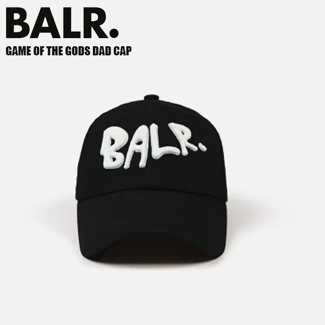 ☆ ボーラー BALR. キャップ 帽子 デザイン 刺繍 カーブ GAME OF THE GODS DAD CAP JET BLACK ファッション ブラック B6110.1071 0002 送料無料 メンズ レディース 男女兼用 プレゼント 贈り物 ギフト｜ＩＭＯＴＯ　ＳＰＯＲＴＳ