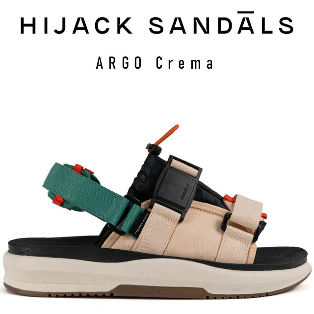 ☆ ハイジャックサンダル レディース ARGO Crema ファッション おしゃれ ベージュ ストラップ デイリー レジャー フェス HIJACK SANDALS HS0010-AAN 送料無料 フラット スポーツサンダル ラバー クッション性 女性