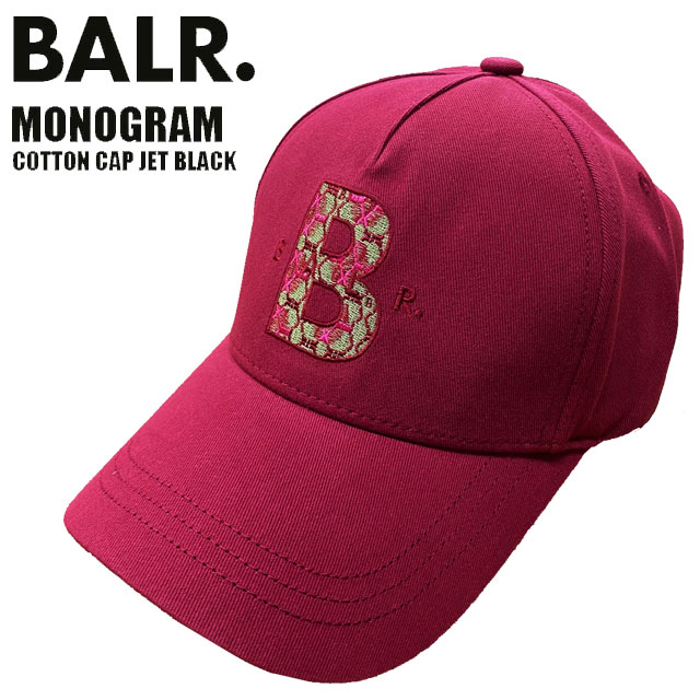 ☆ ボーラー BALR. キャップ 帽子 デザイン 刺繍 MONOGRAM COTTON CAP JET BLACK ファッション Tレッド B6110.1066 コットン 送料無料 メンズ レディース 男女兼用 プレゼント 贈り物 ギフト｜ＩＭＯＴＯ　ＳＰＯＲＴＳ
