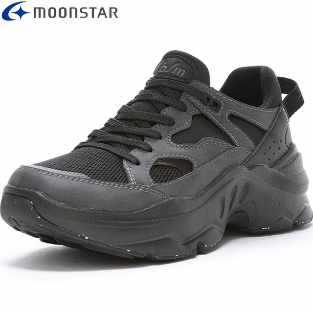 ムーンスター MOONSTAR コンフォートシューズ メンズ レディース ユニセックス B/M B/M01チャグ グレイ/ブラック ビーエム 多様化するニューノーマルな暮らし 月旅行 ストリートとスポーツのミックススタイル ボリュームのあるソール 抗菌 防臭 4E スニーカー 靴 42700013