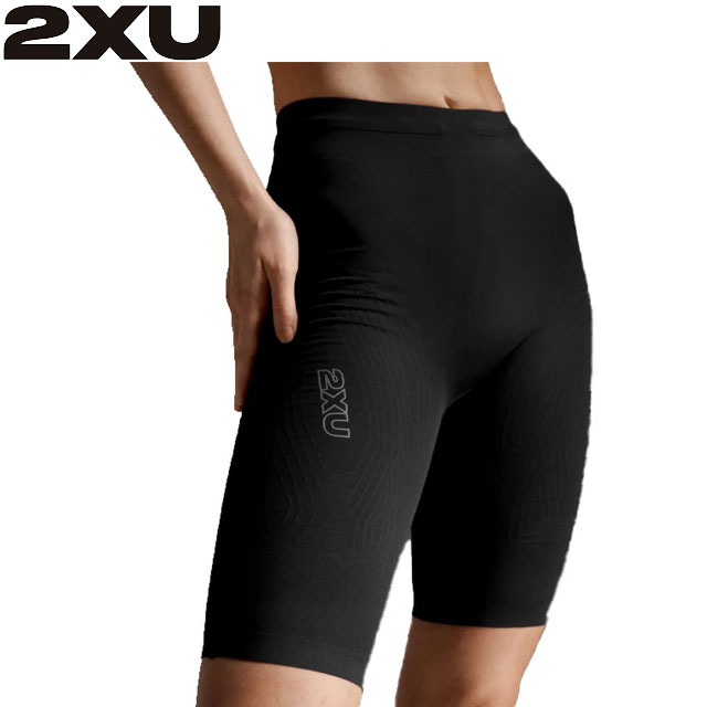 ☆2XU ツータイムズユー ランニング ウィメンズ ライトスピード リアクト ハイライズコンプレッションショート WA7548B BLK/BRF ブラック 軽量 柔軟性 速乾 ショートタイツ トレーニング ジム フィットネス 運動 スポーツ レディース
