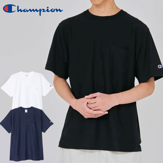 ☆ ネコポス チャンピオン メンズ リバースウィーブ(R) ショートスリーブポケット リラックスフィット Tシャツ C3-B307 半袖 吸水性 速乾性 Champion