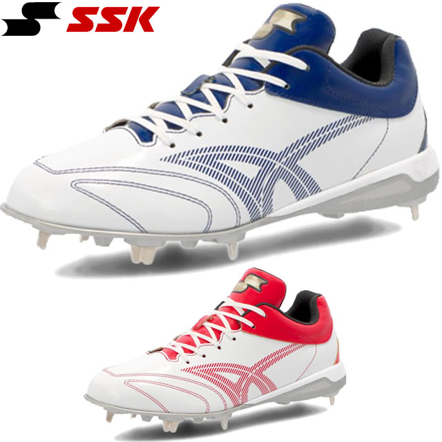 エスエスケイ SSK スパイク 金具スパイク シューズ 靴 グローロードTT-LC2 レッド ネイビー メンズ ユニセックス カラーモデル トライテックソール 地面に食い込む金具 安定感のあるブロック グリップ力 安定感 軽量 耐久性 用品 用具 アイテム 野球 ベースボール SSF3303|IMOTO SPORTS