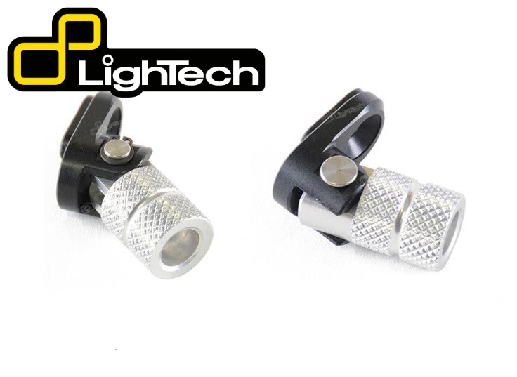 【国内在庫】 LighTech - アジャスタブルステップキット専用 アルミニウム製 可倒式 トゥーペグ (片側) ステップ