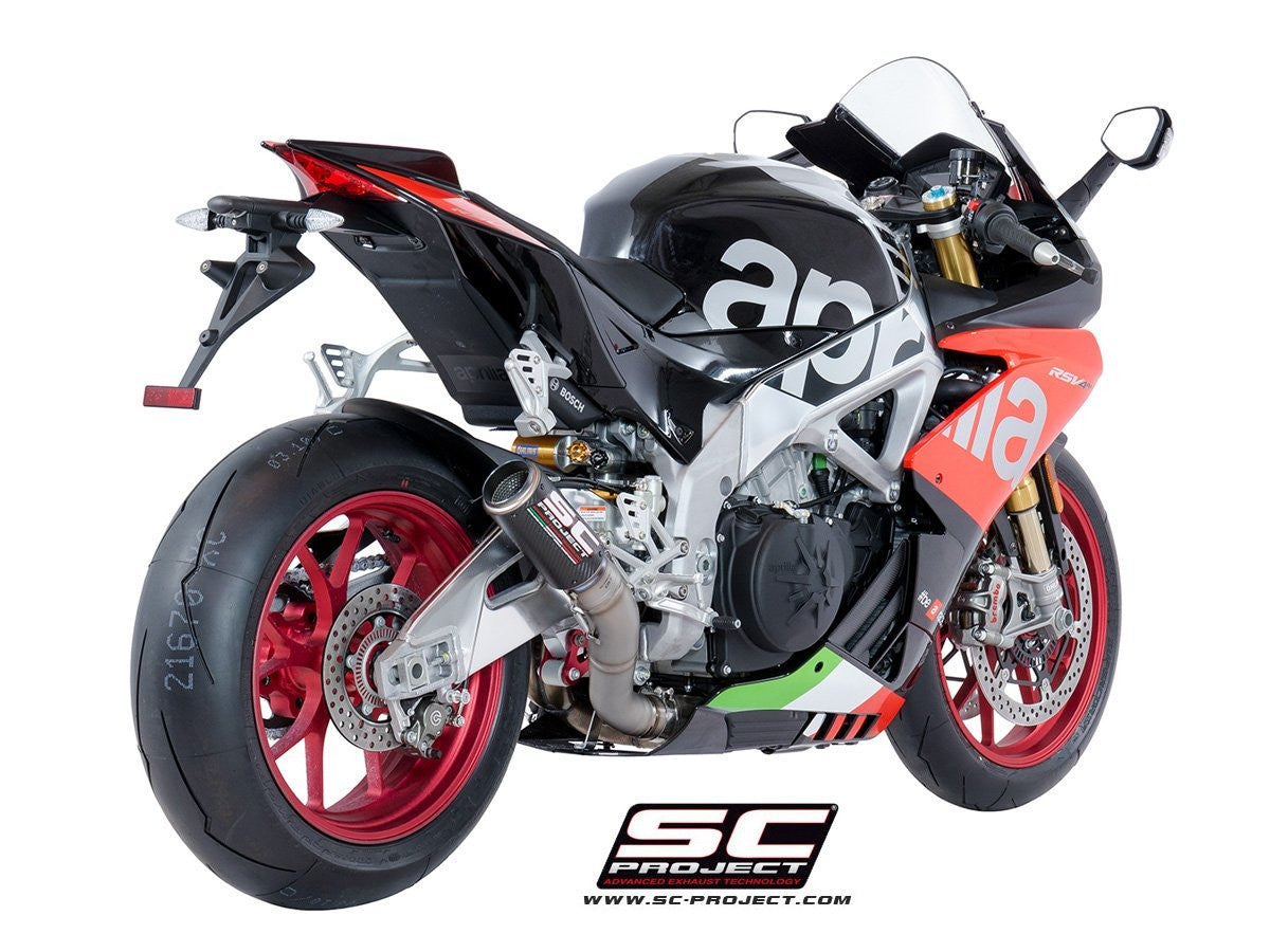 【正規輸入代理店】 SC-PROJECT - CR-T スリップオンサイレンサー "ハイポジション" & フルチタンリンクパイプ RSV4 / RF / RR '18-20 SCプロジェクト アプリリア サイレンサー|iMotorcycle Japan 店