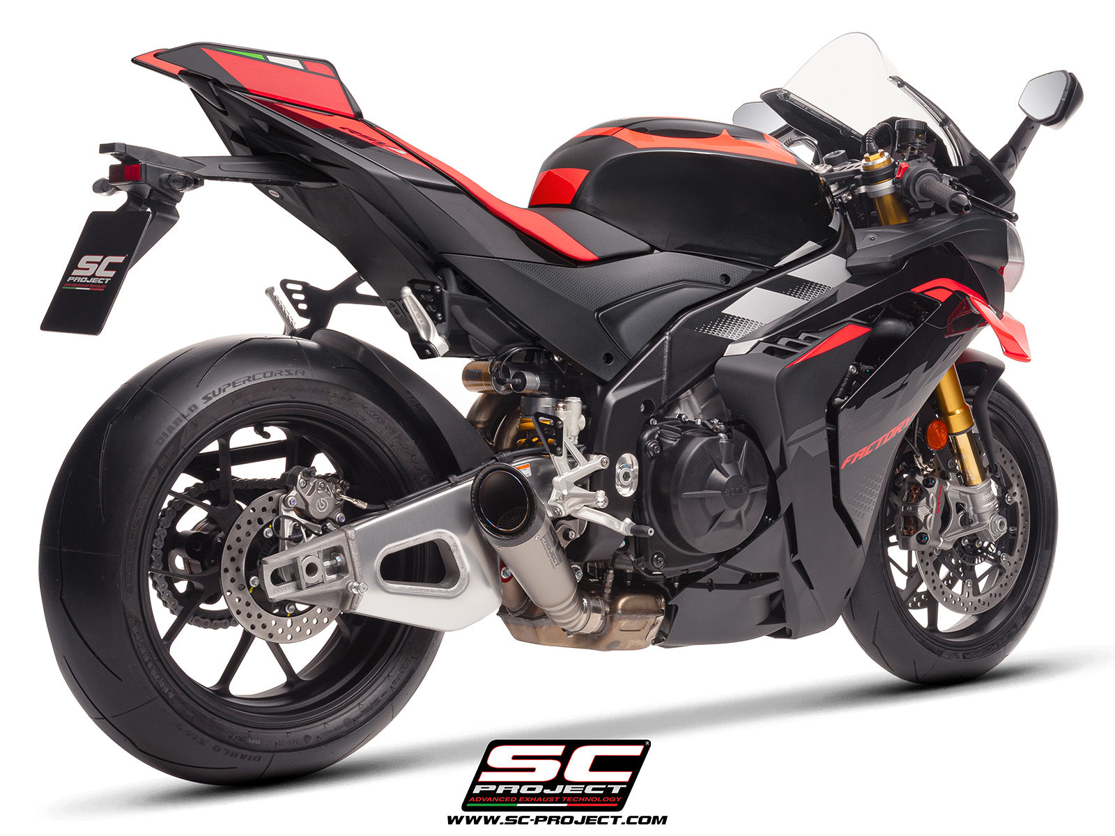 【正規輸入代理店】 SC-PROJECT - S1 スリップオンサイレンサー & フルチタンリンクパイプ TUONO V4 FACTORY '25-26 SCプロジェクト アプリリア トゥオーノV4 ファクトリー サイレンサー