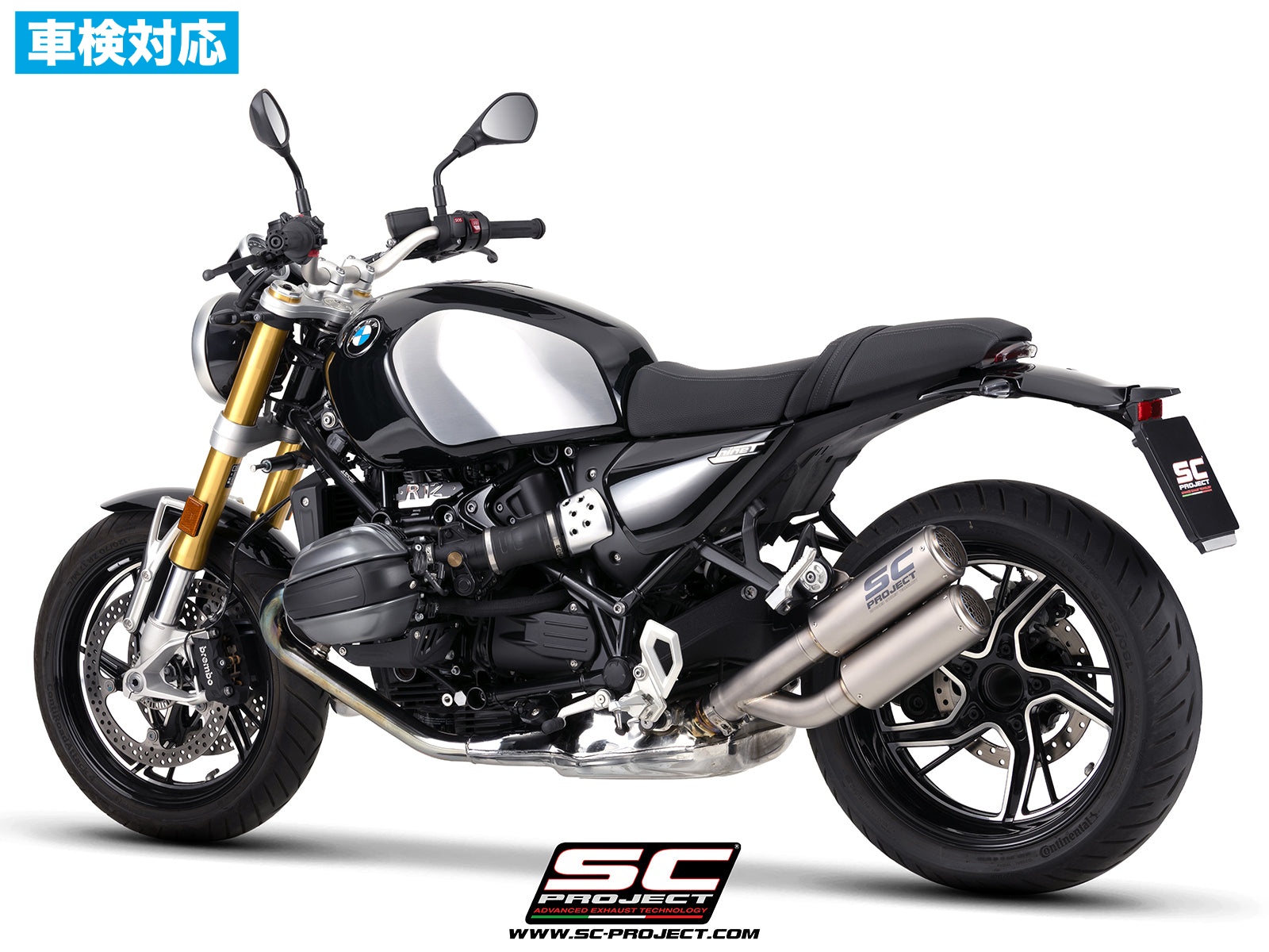 【正規輸入代理店】 SC-PROJECT - CR-T ツイン スリップオンサイレンサー (公道走行可 / ユーロ5+ 対応 / 純正キャタライザー対応) R 12 NINE T '23-26 SCプロジェクト サイレンサー 車検対応｜iMotorcycle Japan 店