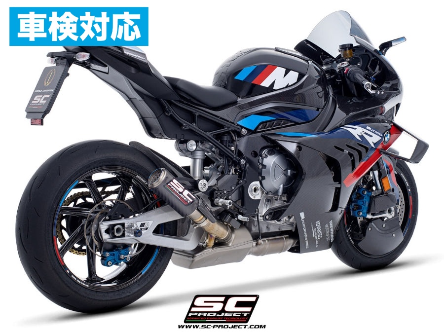 【国内在庫】 SC-PROJECT - CR-T スリップオンサイレンサー (公道走行可 / ユーロ5+ 対応 / 純正キャタライザー対応) M1000 RR '25-26 SCプロジェクト ビーエムダブリュー M1000 サイレンサー 車検対応