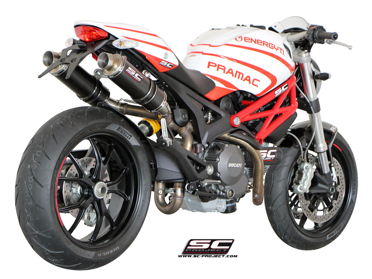 【正規輸入代理店】 SC-PROJECT - GP ツイン スリップオンサイレンサー (消音バッフル付属) MONSTER 696 / 796 / 1100 SCプロジェクト ドゥカティ モンスター696 モンスター796 サイレンサー｜iMotorcycle Japan 店