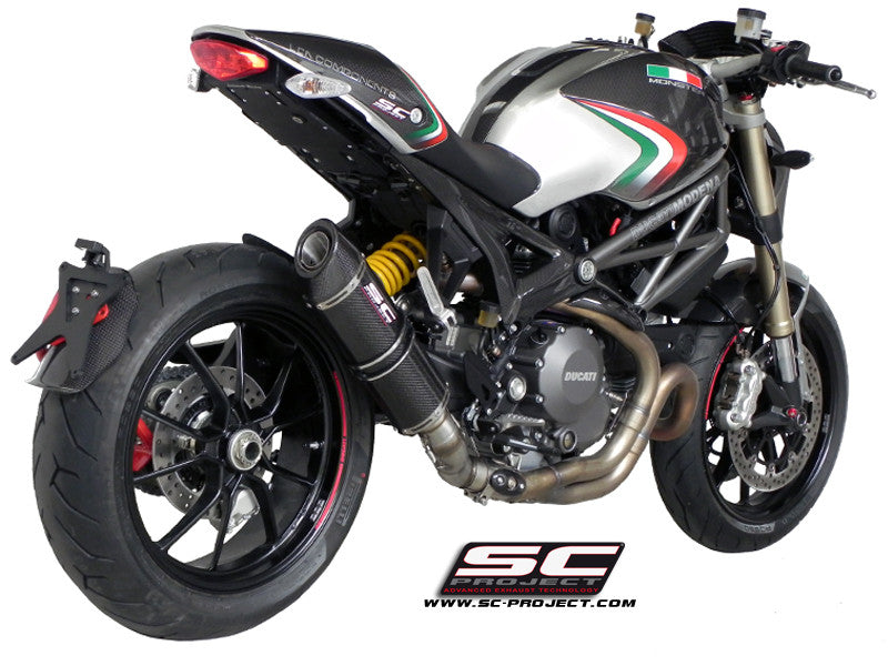 【国内在庫】 SC-PROJECT - オーバル スリップオンサイレンサー (消音バッフル付属) MONSTER 1100 EVO '11-13 SCプロジェクト ドゥカティ モンスター1100エボ サイレンサー