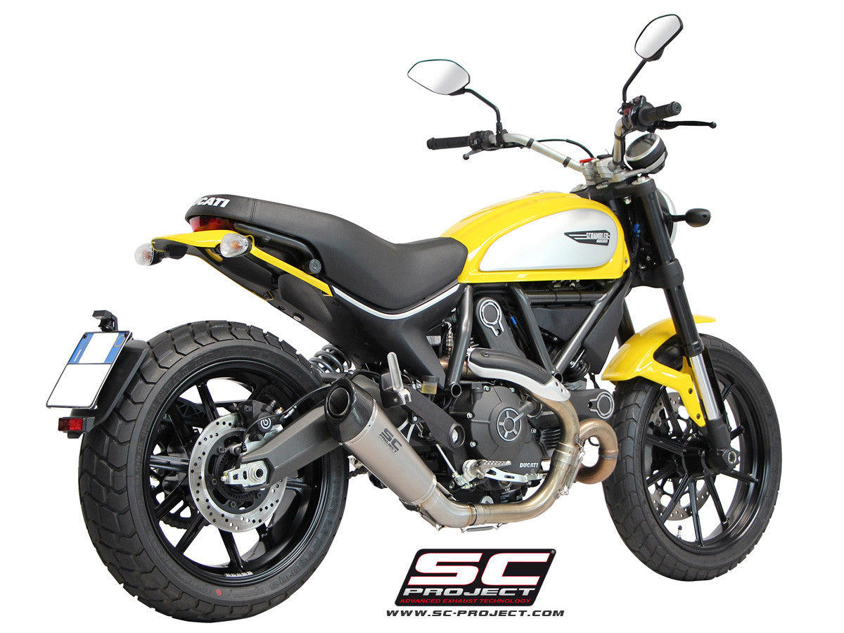 【国内在庫】 SC-PROJECT - コニック スリップオンサイレンサー (消音バッフル付属) SCRAMBLER 800 '15-20 SCプロジェクト ドゥカティ サイレンサー｜iMotorcycle Japan 店
