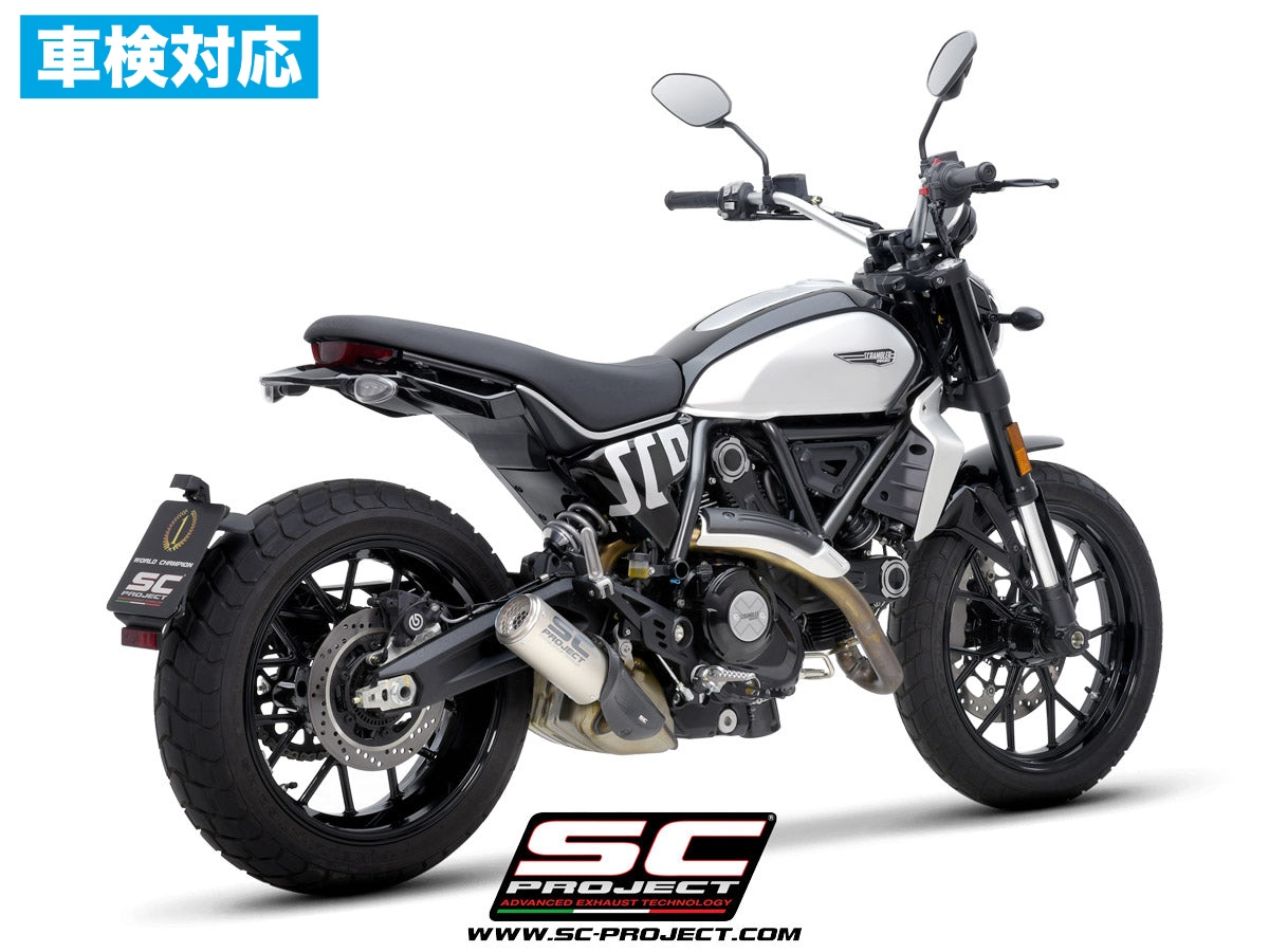 【正規輸入代理店】 SC-PROJECT - CR-T スリップオンサイレンサー (公道走行可 / ユーロ5対応 / 純正キャタライザー対応) SCRAMBLER 800 '23-24 SCプロジェクト ドゥカティ サイレンサー 車検対応