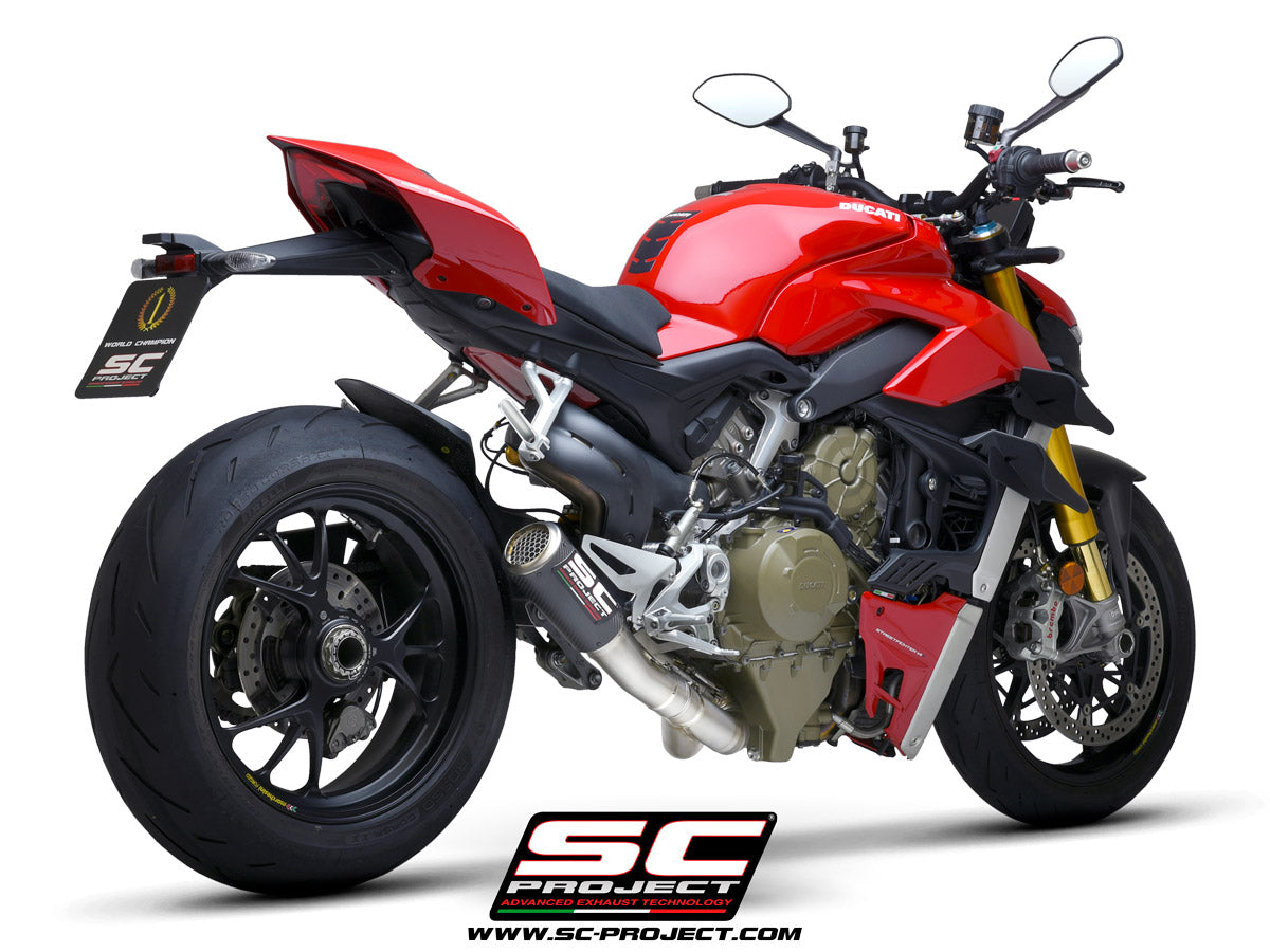 【正規輸入代理店】 SC-PROJECT - CR-T M2 スリップオンサイレンサー & 2-1 フルチタン キャタライザーキャンセルパイプ STREETFIGHTER V4 '20 SCプロジェクト ドゥカティ サイレンサー｜iMotorcycle Japan 店 186,450円