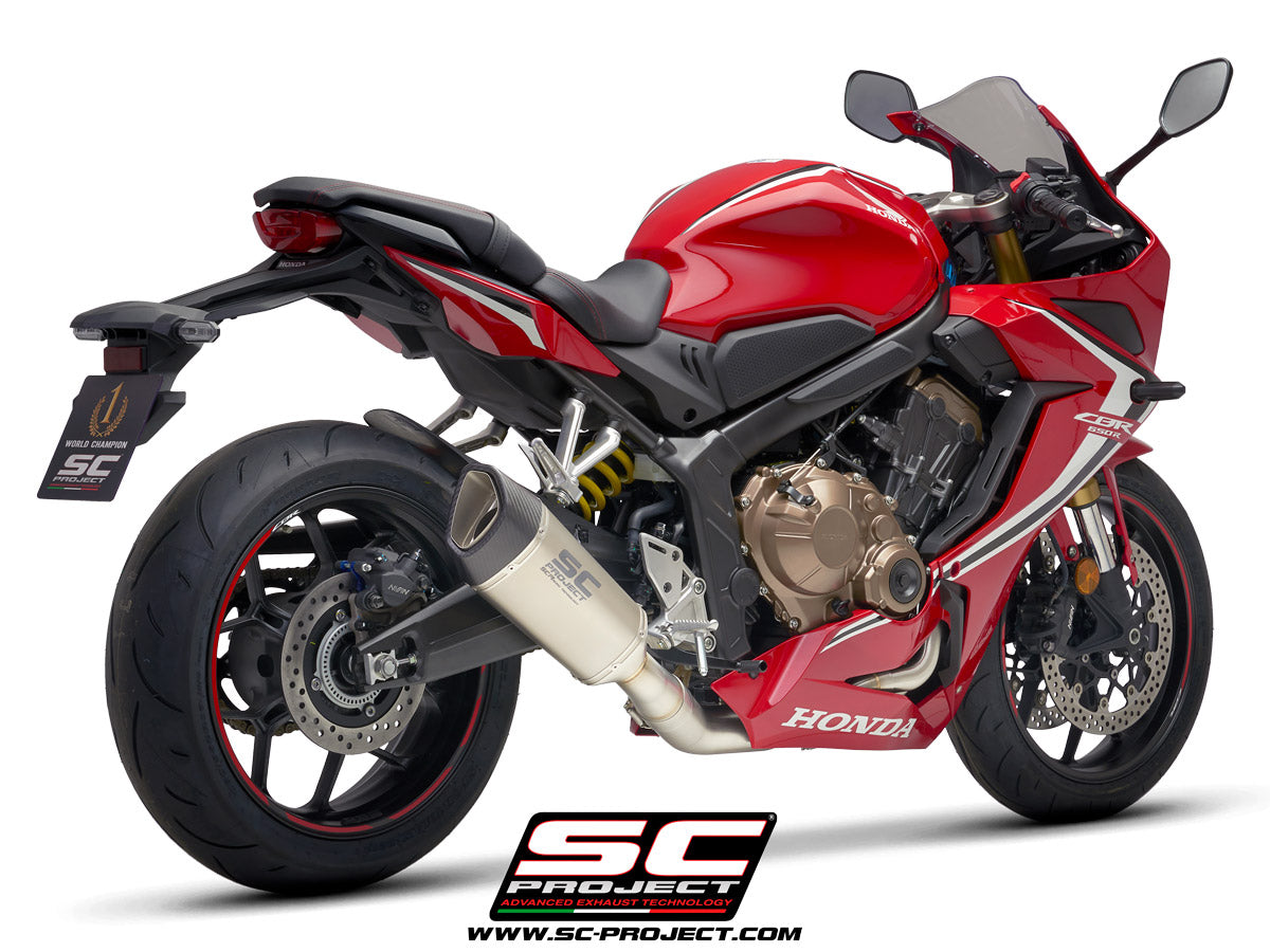 【正規輸入代理店】 SC-PROJECT - フルエキゾーストシステム 4-1 & SC1-R サイレンサー (ユーロ5対応 / 消音バッフル付属) CBR650R '21-23 SCプロジェクト ホンダ サイレンサー|iMotorcycle Japan 店