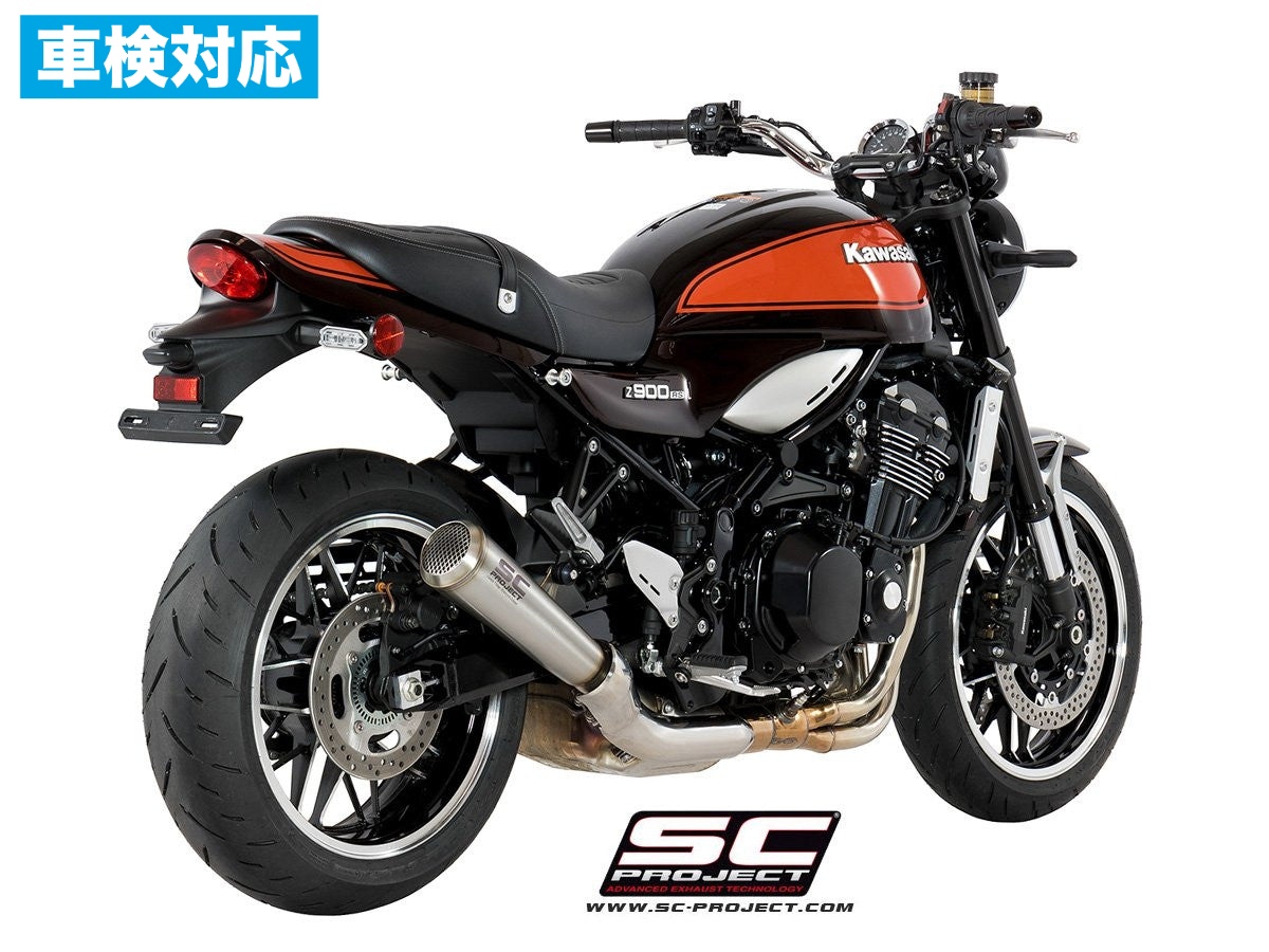 【正規輸入代理店】 SC-PROJECT - ヴィンテージコニック '70s スリップオンサイレンサー (公道走行可 / ユーロ4対応 / 純正キャタライザー対応 ) Z900RS / CAFE '18-21 サイレンサー 車検対応