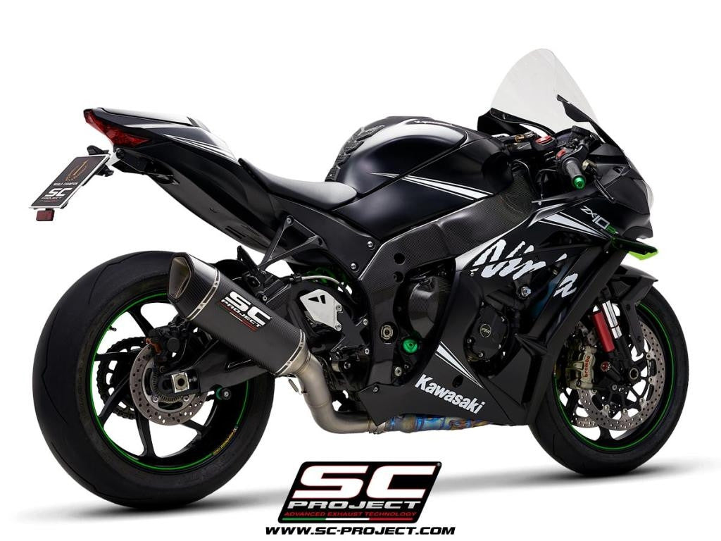 【国内在庫】 SC-PROJECT - SC1-R スリップオンサイレンサー & フルチタン キャタライザーキャンセルパイプ (消音バッフル付属) NINJA ZX-10R / RR '17-20 SCプロジェクト サイレンサー｜iMotorcycle Japan 店